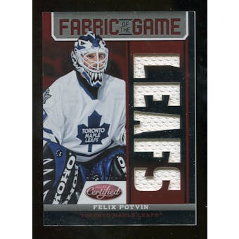 2012/13 Panini Certified Fabric of the Game Mirror Red Jersey Team Die Cut #89 Felix Potvin /150