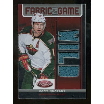 2012/13 Panini Certified Fabric of the Game Mirror Red Jersey Team Die Cut #93 Dany Heatley /150