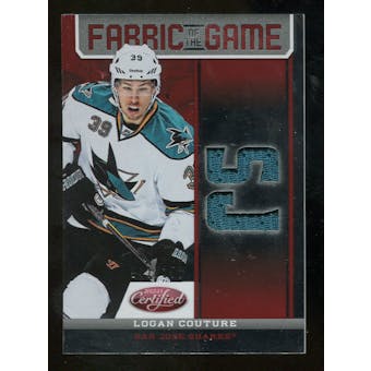 2012/13 Panini Certified Fabric of the Game Mirror Red Jersey Team Die Cut #60 Logan Couture /150