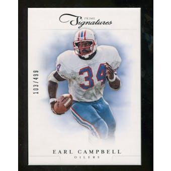 2012 Panini Prime Signatures #154 Earl Campbell /499