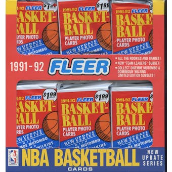 1991/92 Fleer Series 2 Basketball Jumbo Box