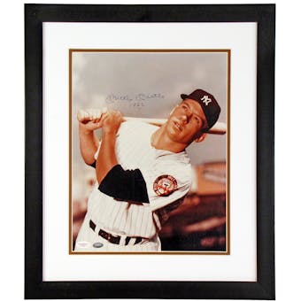 Mickey Mantle Autographed New York Yankees Framed Photo With "1952" Inscription (JSA)