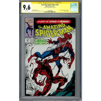 Amazing Spider-Man #361 CGC 9.6 Mark Bagley Signature Series (W) *1953848009*