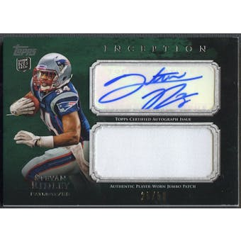 2011 Topps Inception #AJPSR Stevan Ridley Green Rookie Jumbo Patch Auto #25/50