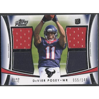 2012 Topps Prime #QRDP DeVier Posey Rookie Quad Relics Jersey #055/146