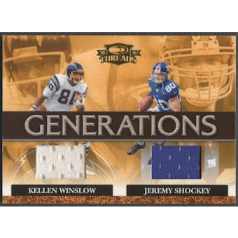 2007 Donruss Threads #7 Kellen Winslow & Jeremy Shockey Generations Materials Jersey #079/250