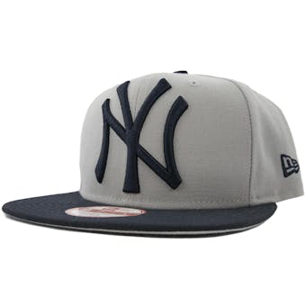 New York Yankees New Era 9Fifty Gray Grand Redux Flat Brim Snapback Hat (Adult One Size)