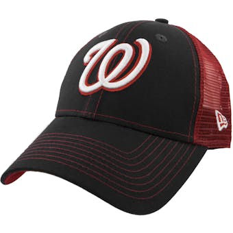 Washington Nationals New Era 9Forty Navy Bold Mesher Adjustable Hat (Adult OSFA)