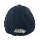 Seattle Seahawks New Era Navy Tech Grade Flex Fit Hat (Adult L/XL)