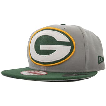 Green Bay Packers New Era 9Fifty Gray Grand Redux Flat Brim Snapback Hat (Adult One Size)