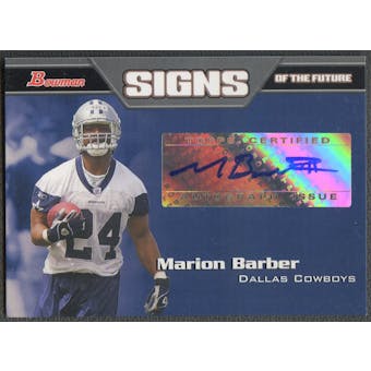 2005 Bowman #SFMBA Marion Barber Signs of the Future Rookie Auto