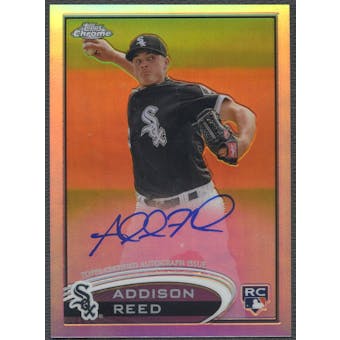 2012 Topps Chrome #166 Addison Reed Rookie Refractor Auto #301/499