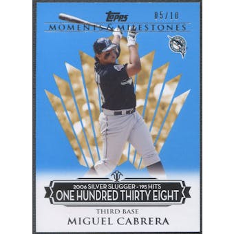 2008 Topps Moments and Milestones #139-138 Miguel Cabrera Blue #05/10