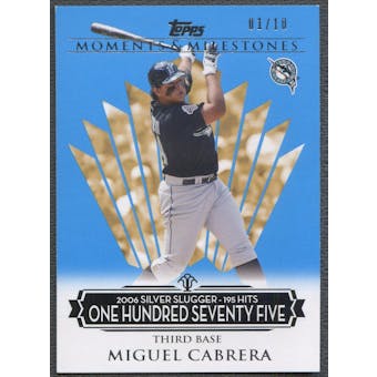 2008 Topps Moments and Milestones #139-175 Miguel Cabrera Blue #01/10