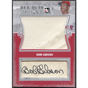 2011 ITG Heroes and Prospects #2 Bob Gibson Heroes Silver Jersey Auto
