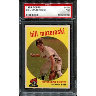 1959 Topps Baseball #415 Bill Mazeroski PSA 7 (NM) *3016
