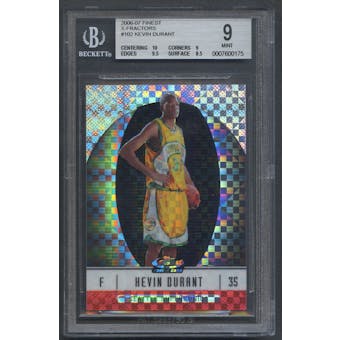 2006/07 Finest #102 Kevin Durant Rookie X-Fractors #25/25 BGS 9