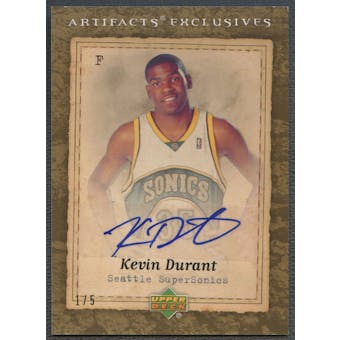 2007/08 Artifacts #223 Kevin Durant Artifacts Exclusives Rookie Auto #1/5