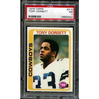 1978 Topps Football #315 Tony Dorsett Rookie PSA 7 (NM) *5452