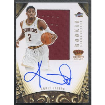 2012/13 Panini Preferred #327 Kyrie Irving Rookie Silhouettes Jersey Auto #30/99