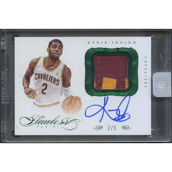 2012/13 Panini Flawless #9 Kyrie Irving Spokesmen Emerald Rookie Patch Auto #2/5
