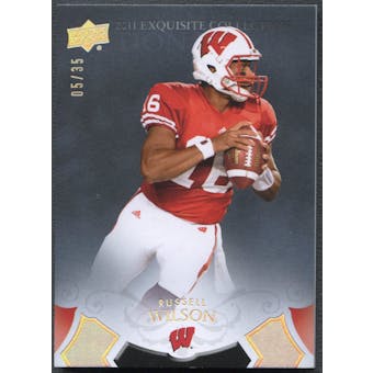2011 Exquisite Collection #ERRW Russell Wilson Rookie Draft Picks Silver #05/35