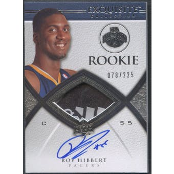 2008/09 Exquisite Collection #70 Roy Hibbert Rookie Patch Auto #078/225