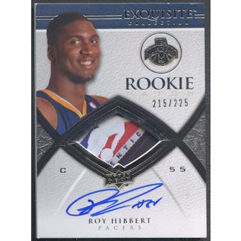 2008/09 Exquisite Collection #70 Roy Hibbert Rookie Patch Auto #215/225