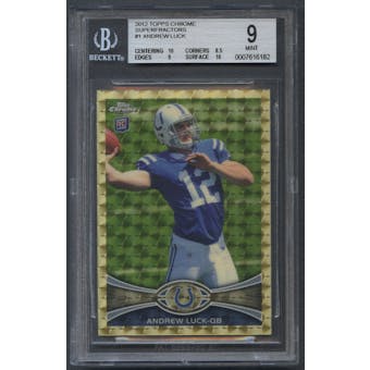 2012 Topps Chrome #1 Andrew Luck Superfractor Rookie #1/1 BGS 9