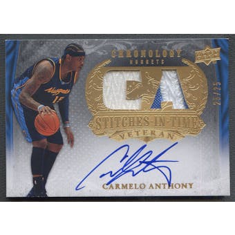 2007/08 Chronology #CA Carmelo Anthony Stitches in Time Patch Auto #25/25