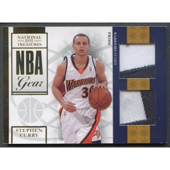 2009/10 Playoff National Treasures #11 Stephen Curry Rookie NBA Gear Dual Patch #06/49