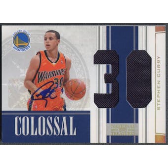 2009/10 Playoff National Treasures #10 Stephen Curry Rookie Colossal Jersey Auto #45/49