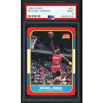 1986/87 Fleer Michael Jordan PSA 9 card #57