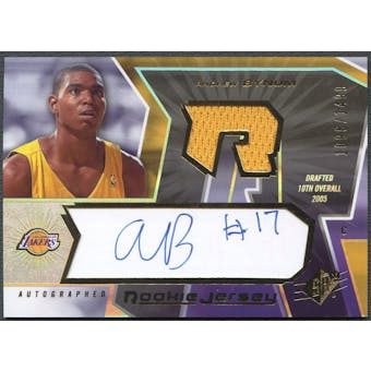 2005/06 SPx #132 Andrew Bynum Rookie Jersey Auto #1096/1499