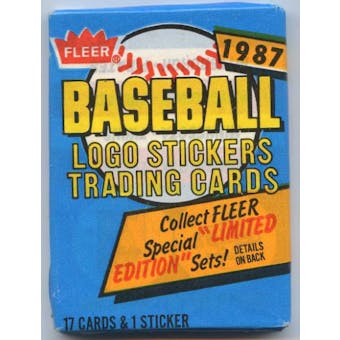 1987 Fleer Baseball 80ct. Wax Pack Lot