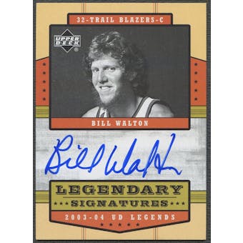2003/04 Upper Deck Legends #BW Bill Walton Legendary Signatures Auto