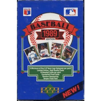 1989 Upper Deck Low # Baseball Wax Box