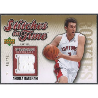 2006/07 Chronology #SITAB Andrea Bargnani Stitches in Time Gold Rookie Jersey #50/75