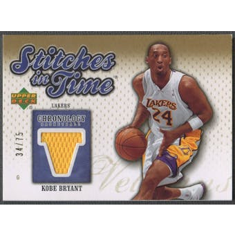 2006/07 Chronology #SITKB Kobe Bryant Stitches in Time Gold Jersey #34/75
