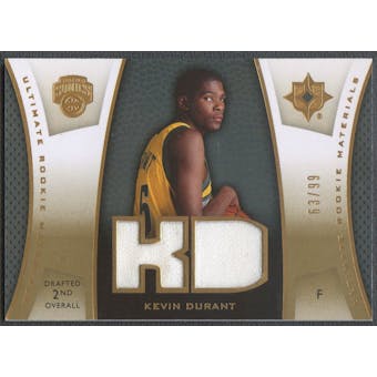 2007/08 Ultimate Collection #KD Kevin Durant Materials Gold Rookie Jersey #63/99