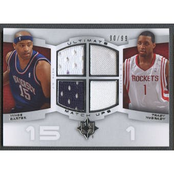 2007/08 Ultimate Collection #CM Vince Carter & Tracy McGrady Matchups Jersey #90/99