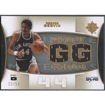 2007/08 Ultimate Collection #GG George Gervin Materials Gold Jersey #22/50