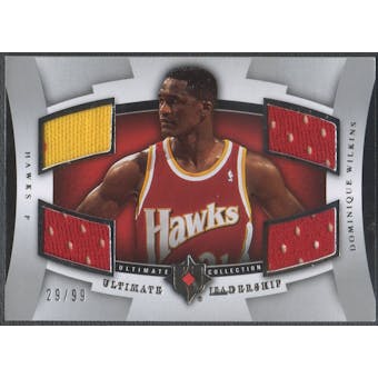 2007/08 Ultimate Collection #WI Dominique Wilkins Leadership Jersey #29/99