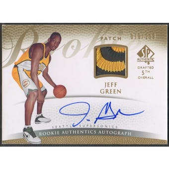 2007/08 SP Authentic #155 Jeff Green Rookie Patch Auto #078/299