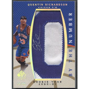 2007/08 SP Authentic #BNQR Quentin Richardson By The Number Rookie Year "0" Patch Auto #34/50
