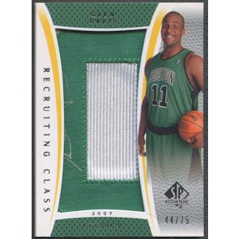 2007/08 SP Authentic #RCGD Glen Davis Recruiting Class 2007 Rookie Number "0" Patch Auto #44/75
