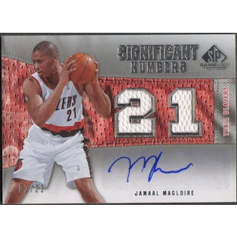 2007/08 SP Game Used #JM Jamaal Magloire Significant Numbers Jersey Auto #02/21
