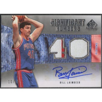 2007/08 SP Game Used #BL Bill Laimbeer Significant Numbers Jersey Auto #10/40