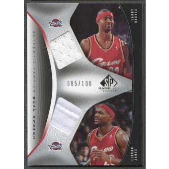 2006/07 SP Game Used #HJ LeBron James & Larry Hughes Authentic Fabrics Dual Jersey /100
