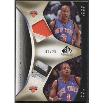 2006/07 SP Game Used #FM Steve Francis & Stephon Marbury Authentic Fabrics Dual Patch #02/25